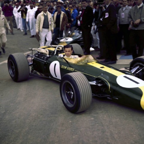 Jim et la Lotus 43, unique victoire du moteur H16 BRM